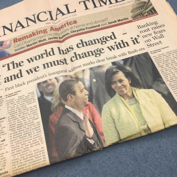 Financial Times January 21 2009 Obama Inauguration First Black President - Picture 3 of 4
